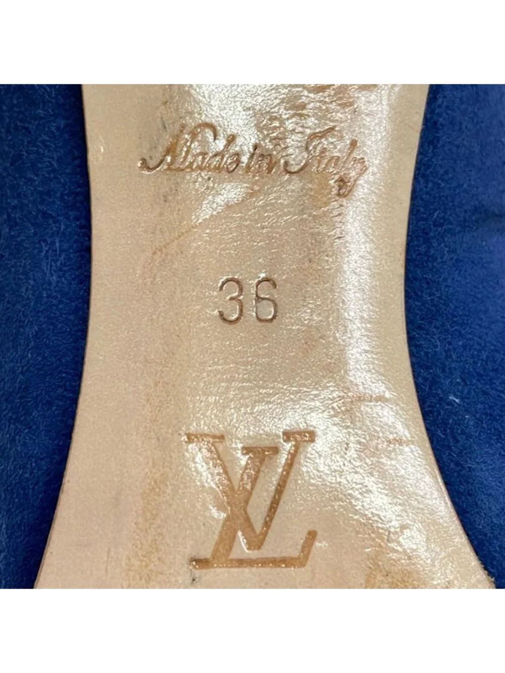 Louis Vuitton Pumps 36 Dark Navy Heel